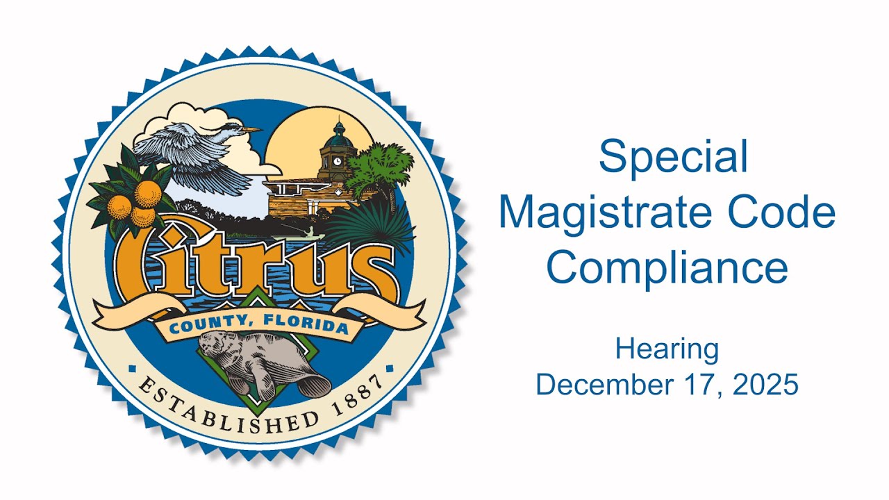 Special Magistrate Code Compliance - December 17, 2025
