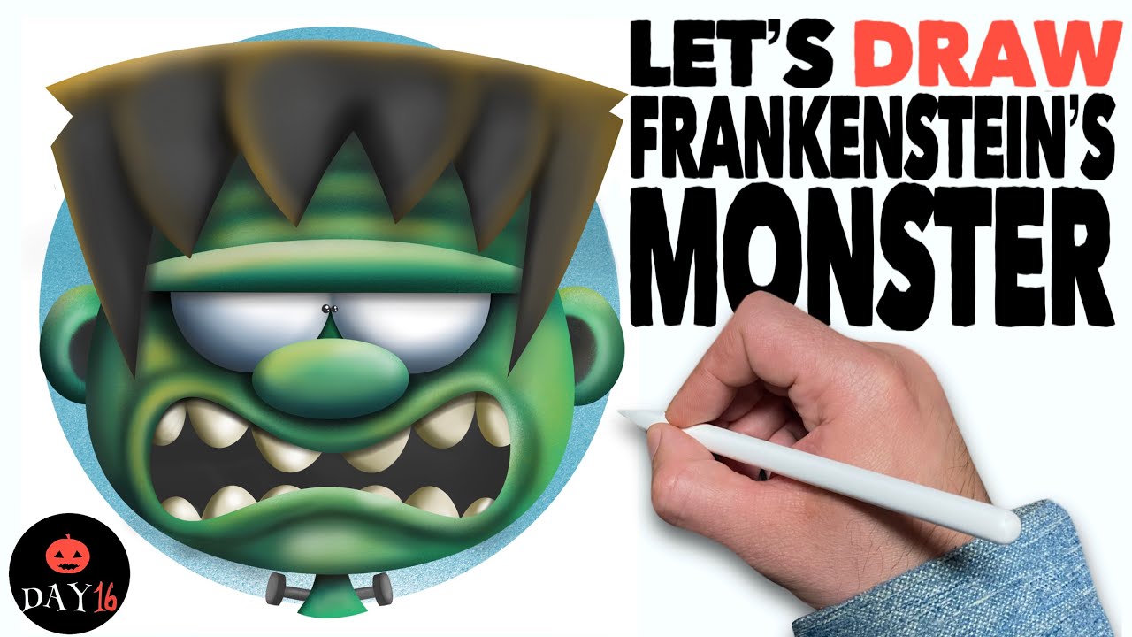 How To Draw Frankenstein's Monster: 31 Days of Halloween- DAY 16!