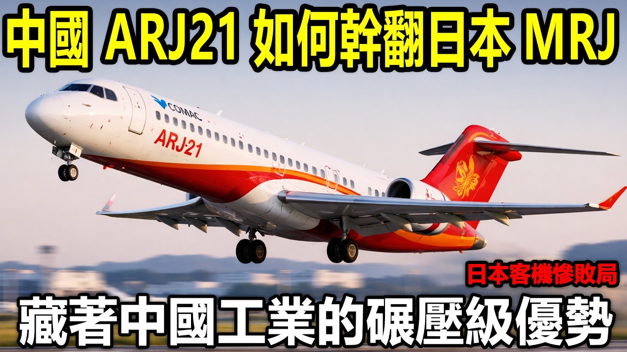 日本客機慘敗局,中國 ARJ21如何幹翻日本MRJ？裏面藏著中國工業的碾壓級優勢。