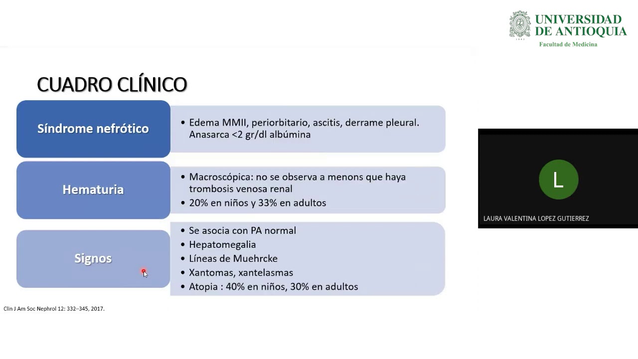 Enfermedad de Cambios Mínimos, Glomeruloesclerosis Focal y Segmentaria - Dra. Laura Valentina López