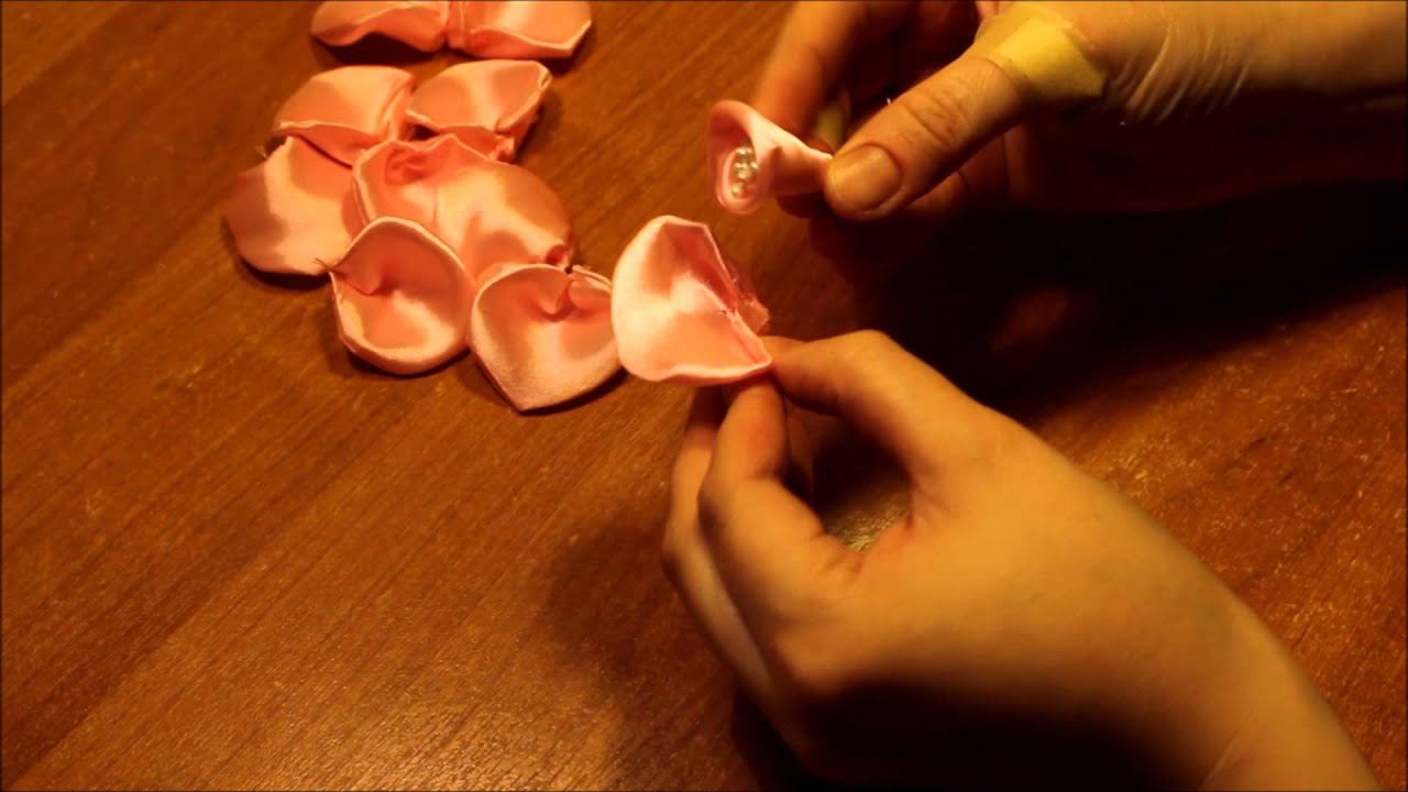 🌺 Объёмные Розы из Лент / Цветы из Лент / Kanzashi / DIY