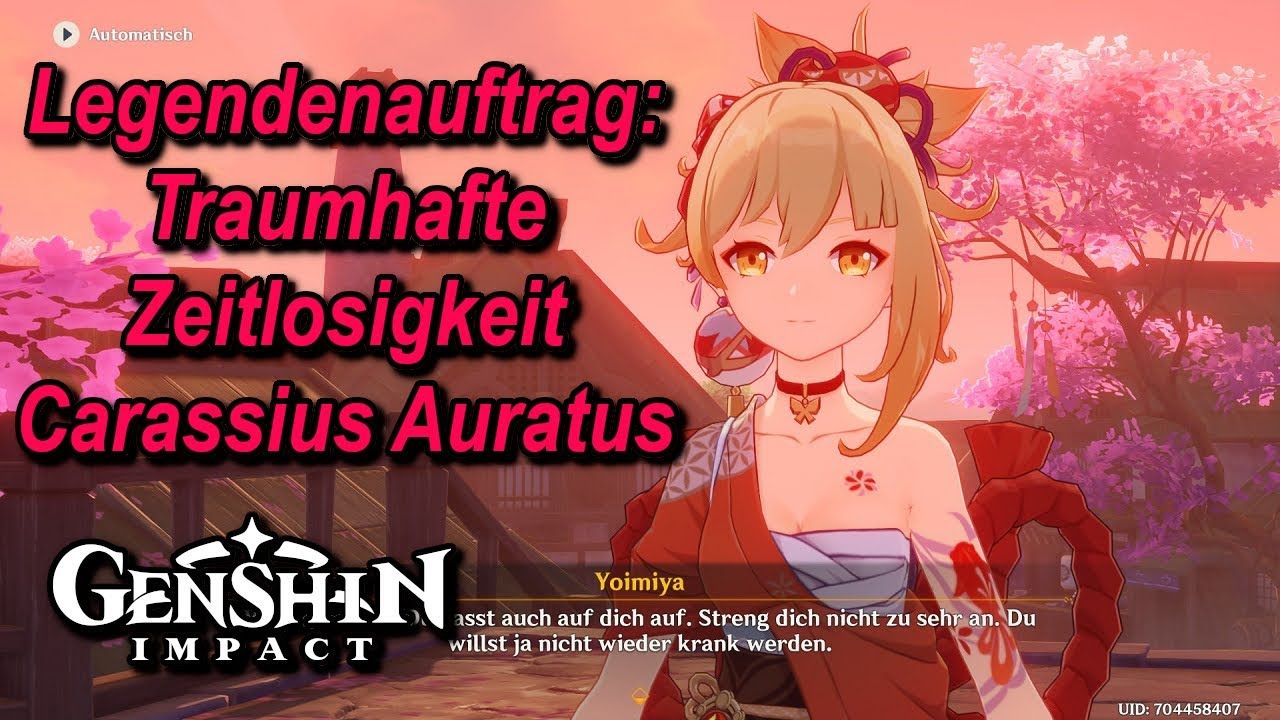 💪Genshin Impact - Legendenauftrag: Traumhafte Zeitlosigkeit Carassius Auratus 1. Akt💪