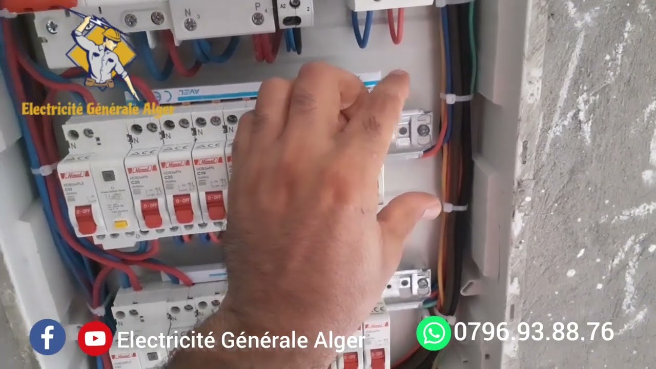 طابلو كهربائي وفق المعايير لشقة متكونة من 4 غرف @DZ-Elec