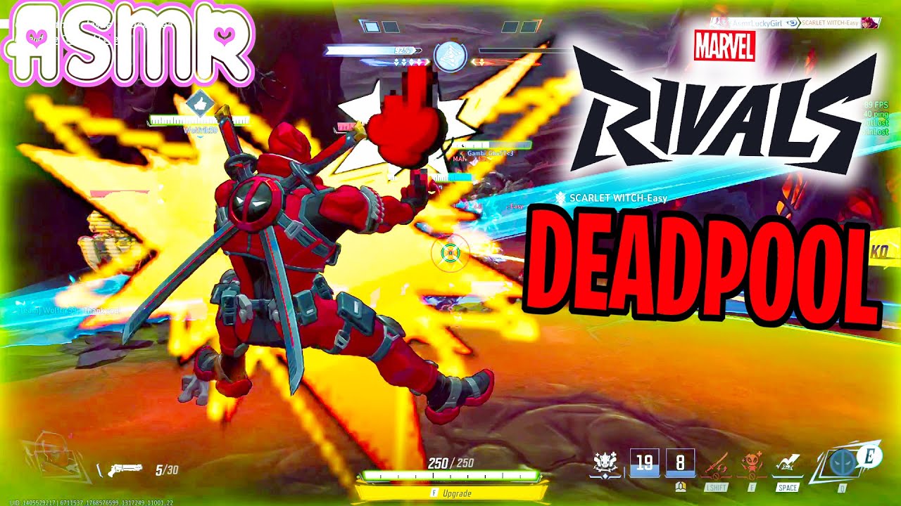 ASMR Gaming 🍀 Marvel Rivals Deadpool is Awesome! Relaxing Gum Chewing Controller Sounds Whispering 💤