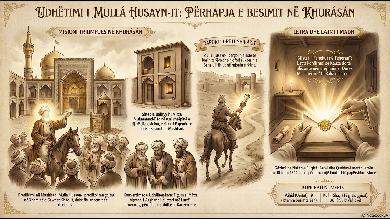 KAPITULLI VI: UDHËTIMI I MULLÁ ḤUSAYN·IT PËR NË KHURÁSÁN