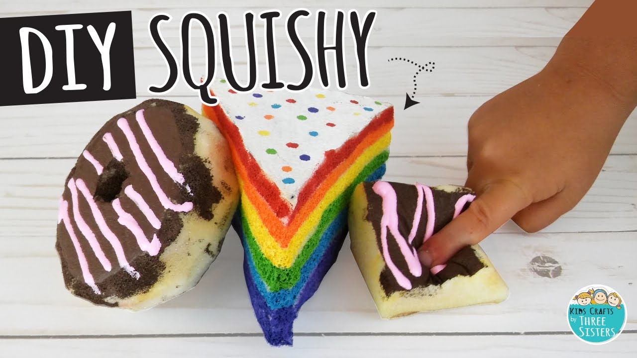 How to Make a DIY Squishy Cake, Donut & Brownie | Dessert Kids Crafts