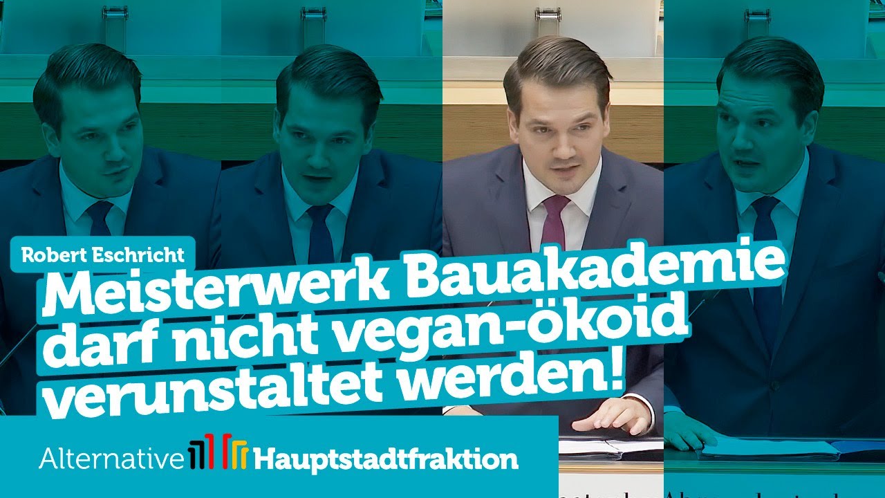 Meisterwerk Bauakademie darf nicht vegan-ökoid verunstaltet werden!