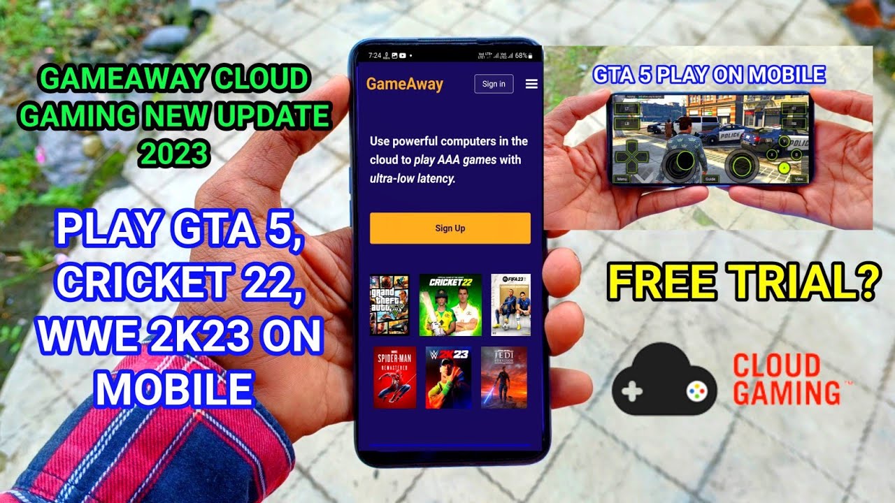 GAMEAWAY CLOUD GAMING NEW UPDATE 2023 || PLAY PC & CONSOLE GAMES LIKE GTA 5 WWE 2K23 2023