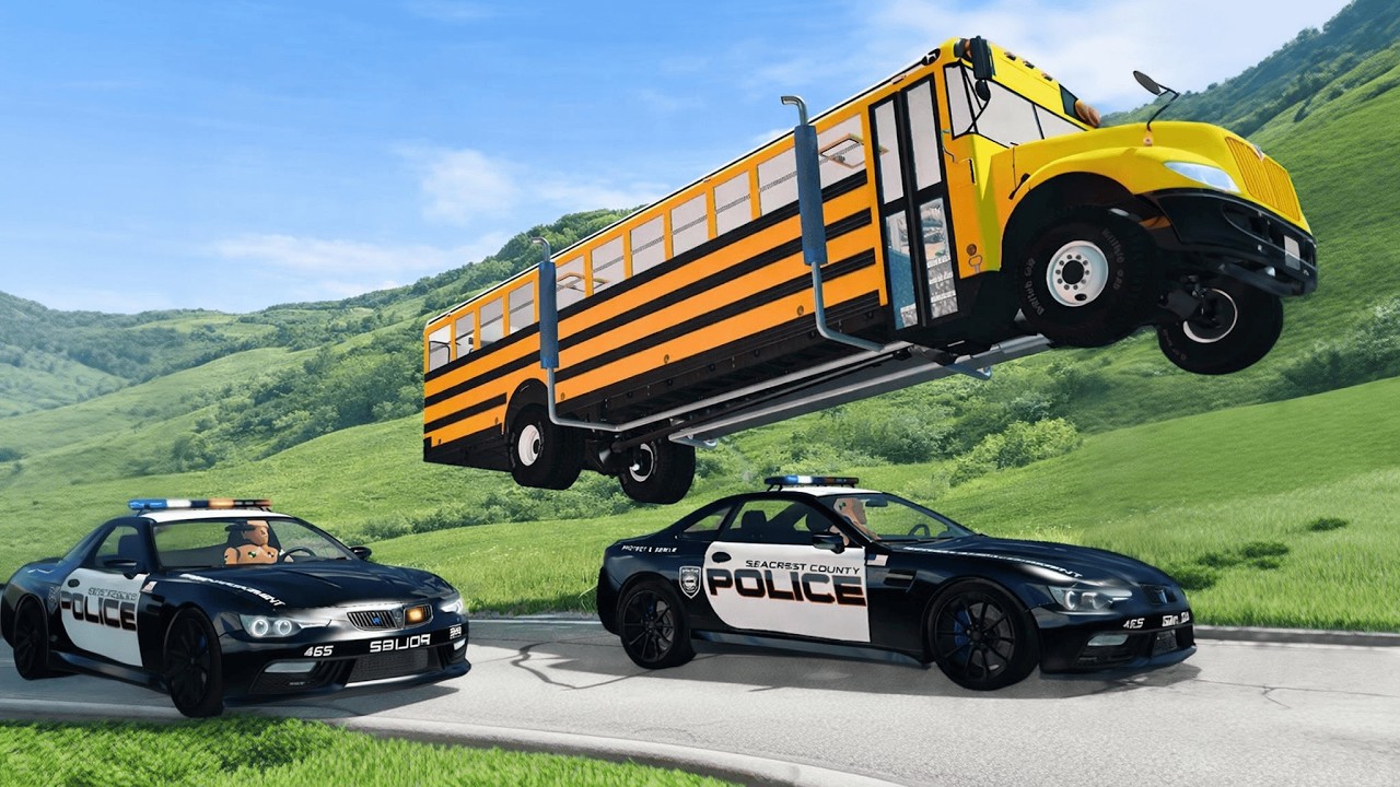 Police Car Chases #3 - BeamNG drive | Sevenshift