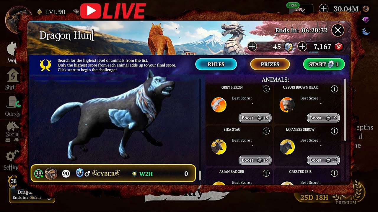 🔴 LIVE | The Tiger: LVL 75 And The Wolf: Hunt - EVENT |