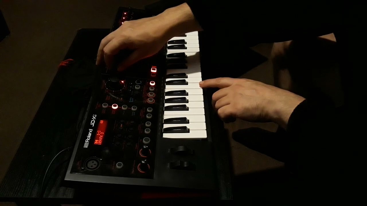 Roland JDXi (unexpected high tones) music improvising Wind and tones.