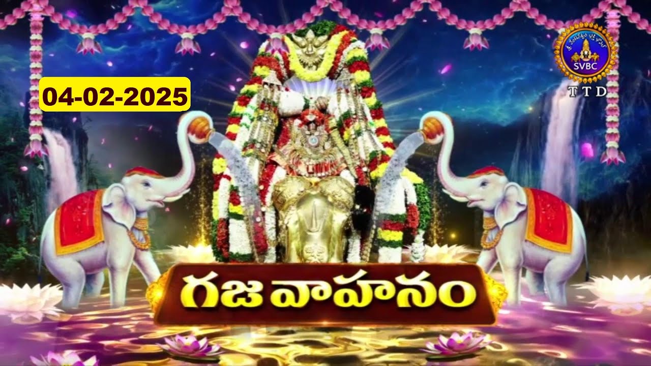 Rathasaptami  || Sri Padmavathi Ammavari Gaja Vahanam | Tiruchanoor | 04-02-2025 || SVBC TTD