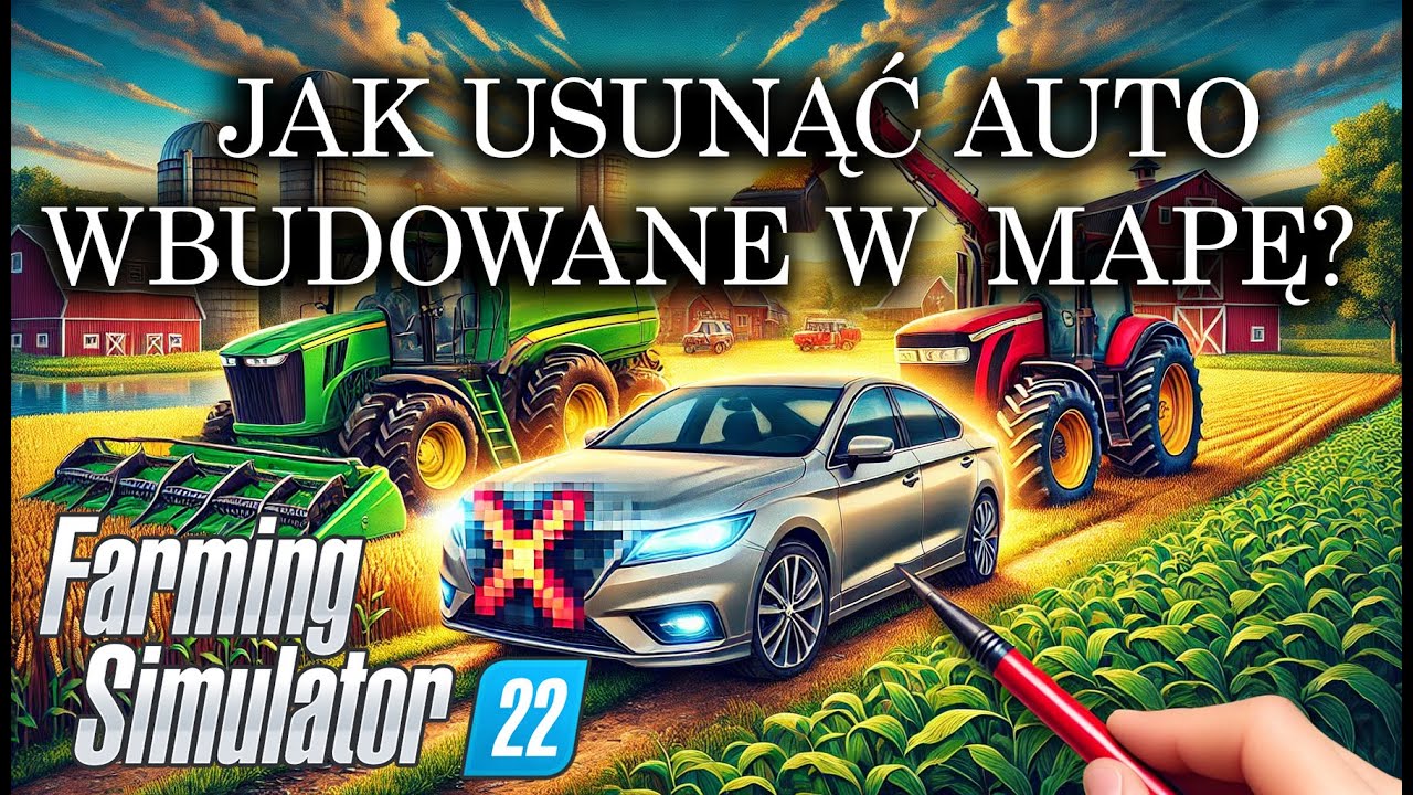 Jak usunąć auto WBUDOWANE W MAPĘ? Farming 22/25