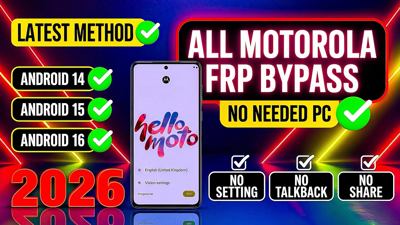 Motorola Google Account Verification Fix 2026 | Android 14, 15, 16 | No PC