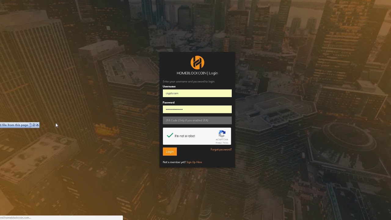 New Lending Platform HOMEBLOCKCOIN