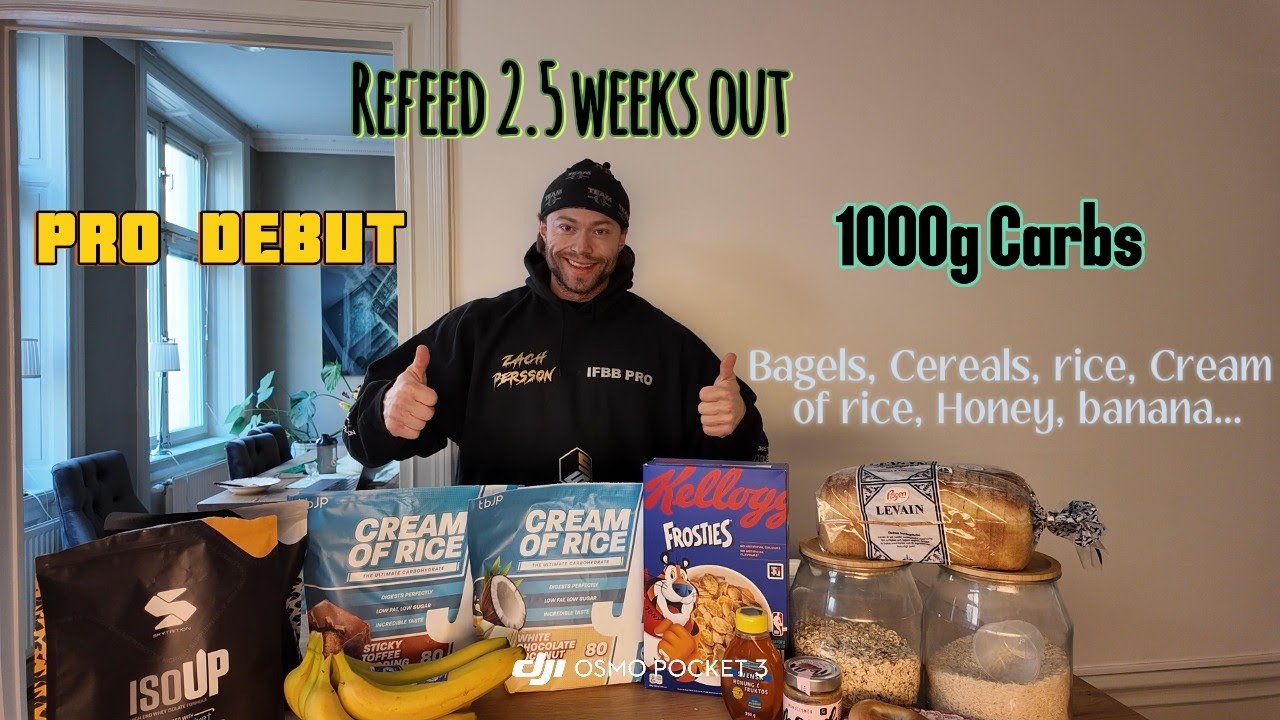 Road to Pro Debut - Refeed 2.5 weeks out 1000g CARBS!