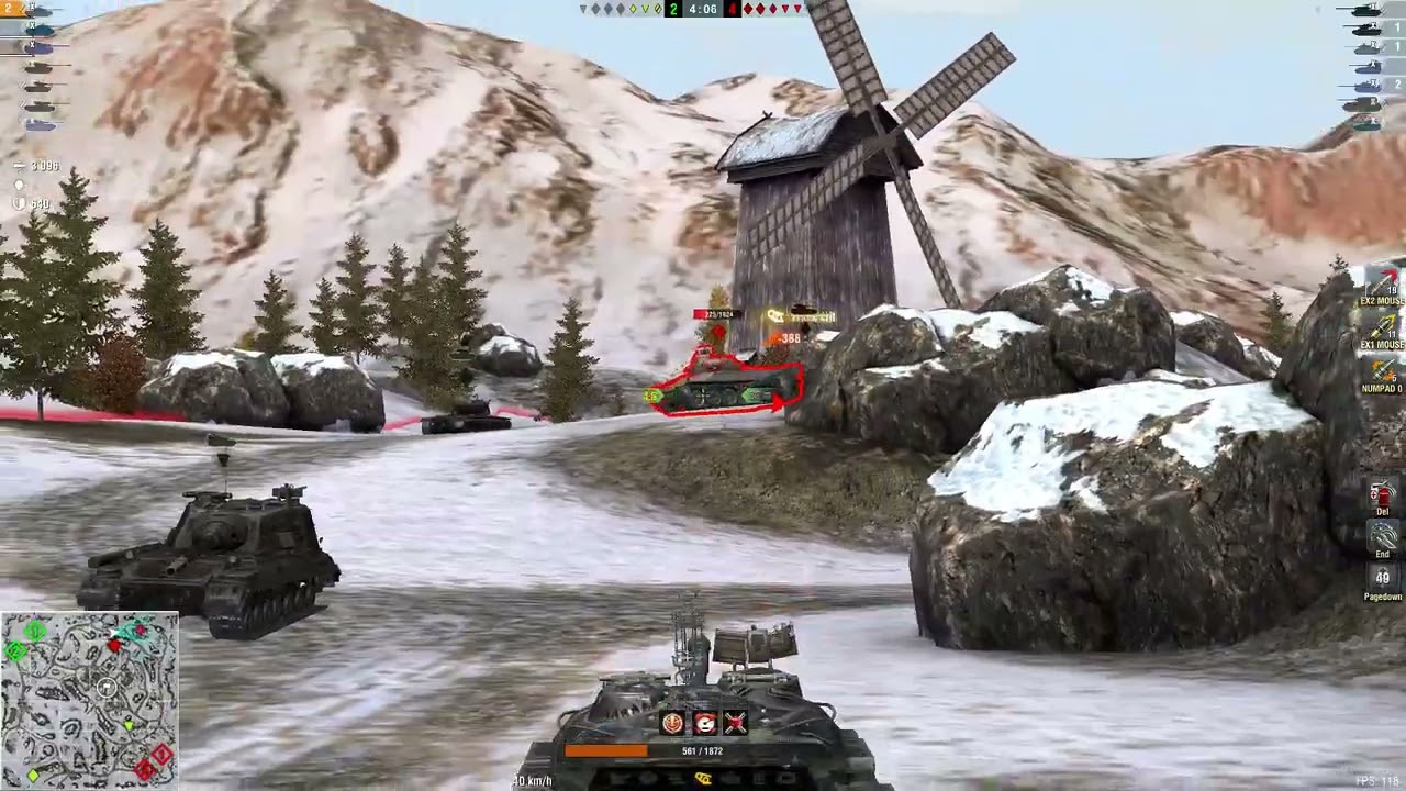 WOT BLITZ - 'The little Swiss' - 7 kill Ras on Winter Malinovka in the Obj 140