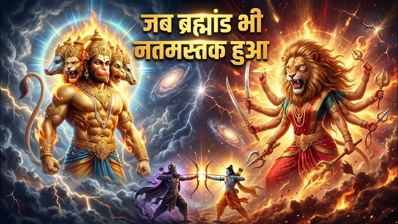 जब ब्रह्मांड भी नतमस्तक हुआ | पंचमुखी हनुमान × सिंह रूप देवी | लक्ष्मण–मेघनाथ महायुद्ध ||