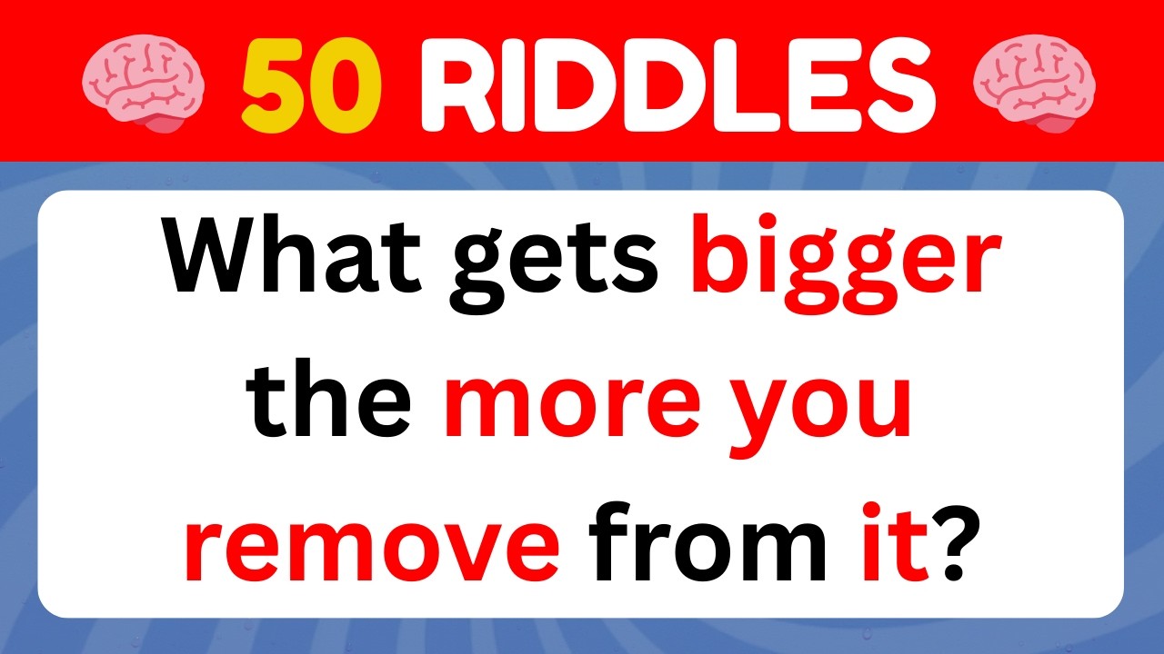 50 Riddles That Will Test Your Brain Speed| Brain Teaser & Riddle Quiz