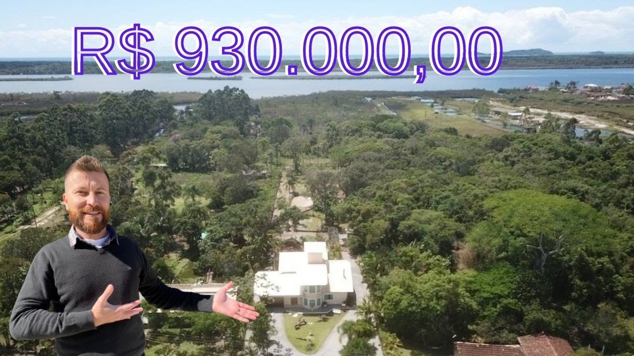 Lindo Sobrado Fundos Lagoa com 10.337m², 3 dormitórios a venda em Balneário Barra do Sul