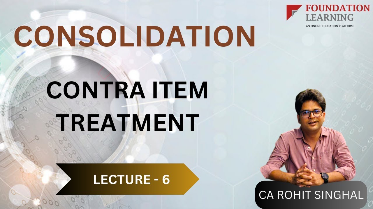 ACCA SBR Lecture -6-Consolidation -Contra items treatment  by CA Rohit Singhal