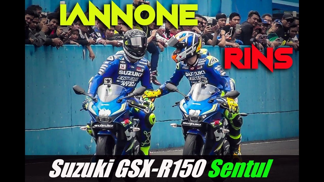 Andrea Iannone test ride Suzuki GSX-R150 Sentul Indonesia | Burn out cak !