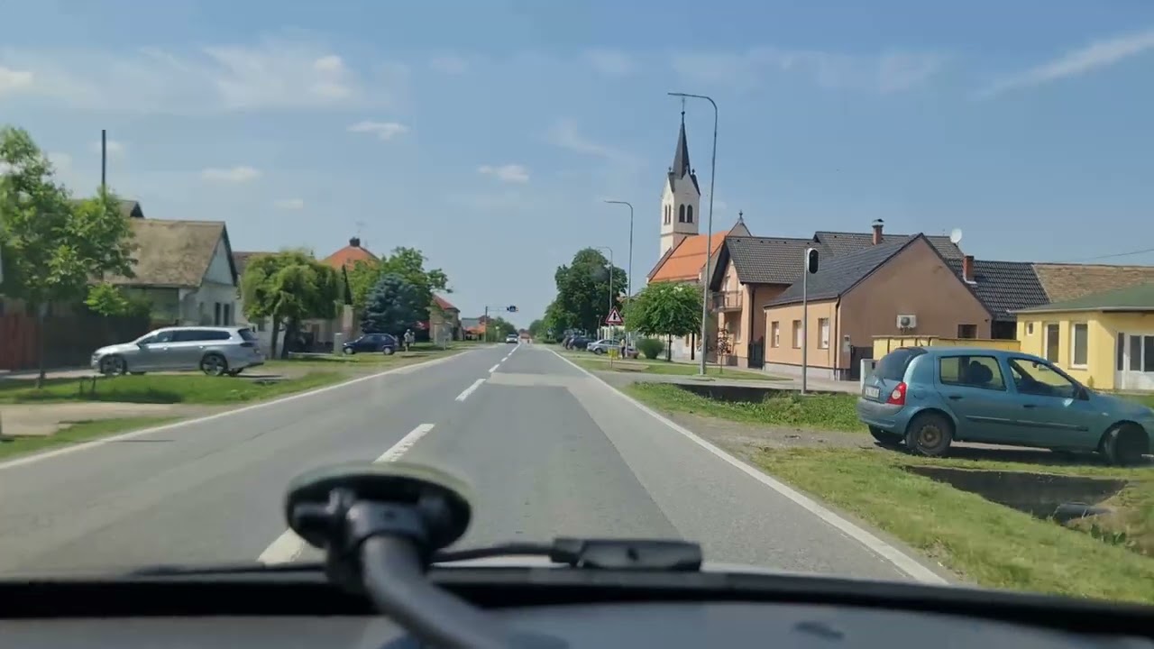 Driving through Satnica Đakovačka to the Ga&scaron;inci on sunny day :)