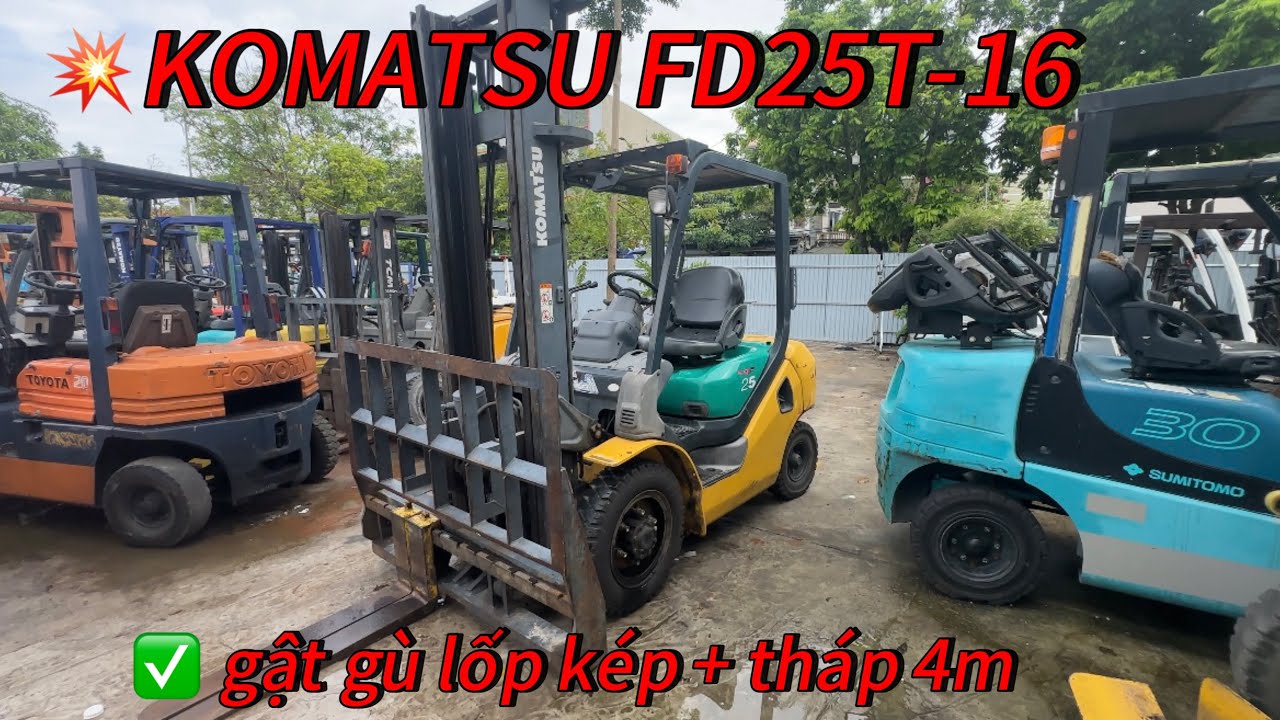 KOMATSU 2.5T gật gù lốp kép : hàng tuyển vừa về mời các bác#xenângcũgiárẻ 