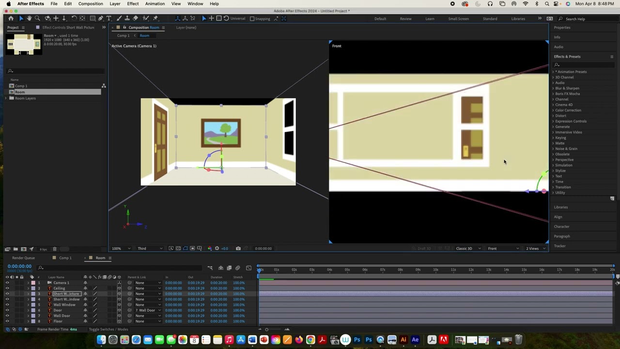 3D Room in After Effects Tutorial