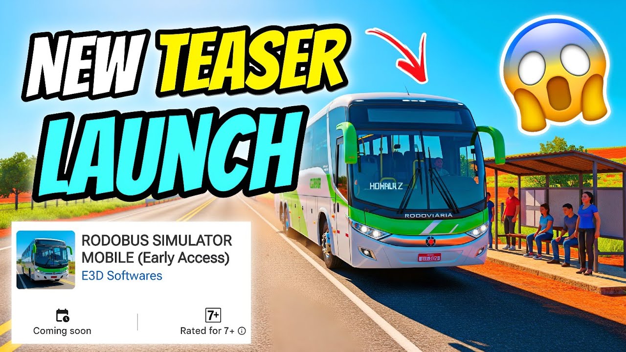 🚨 RODOBUS SIMULATOR Official Teaser LAUNCHED! 🔥 E3D New Bus Game 2025 | Mobile + PC Release Soon