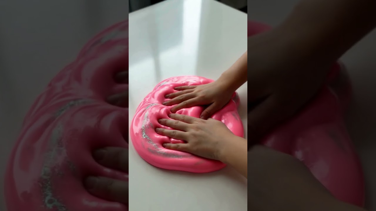 What Happens When You Squish Giant Pink Slime? #slime #pinkslime