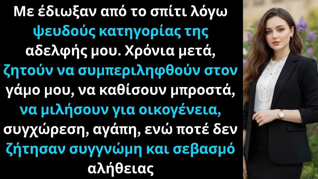 Με έδιωξαν για ψευδοκατηγορία της αδελφής μου· τώρα θέλουν να συμμετέχουν στον γάμο μου.