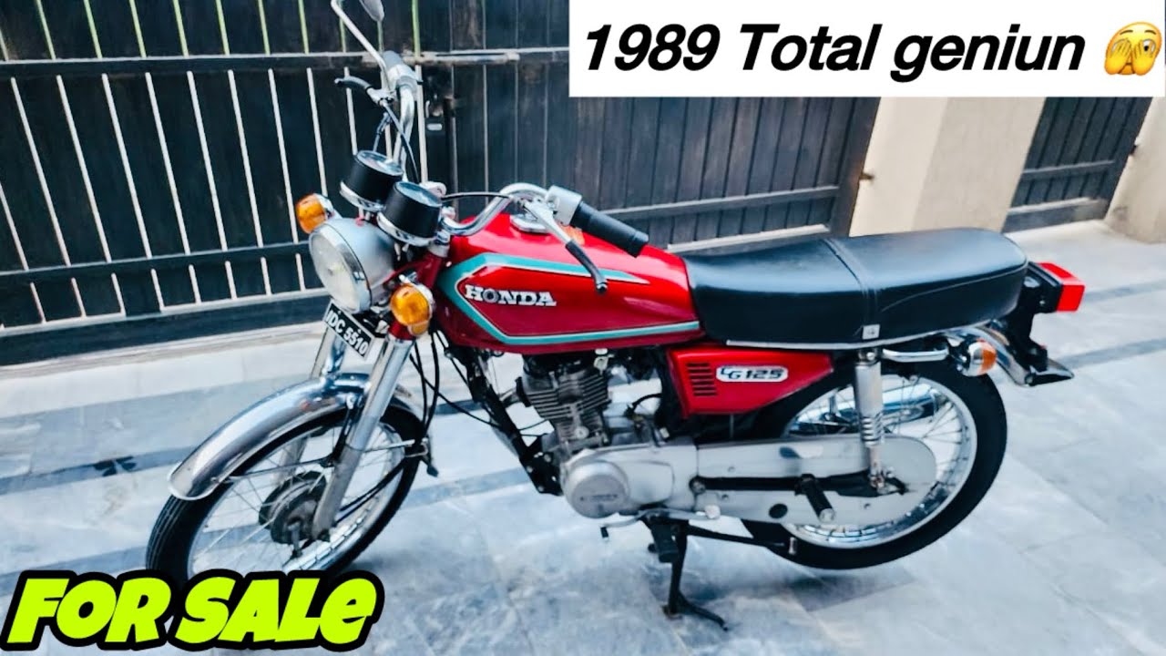 Honda 125 (1989) model for sale 🩵❤️| Antique Wheels #honda125 #bikelover #red #trending #bikes #2024