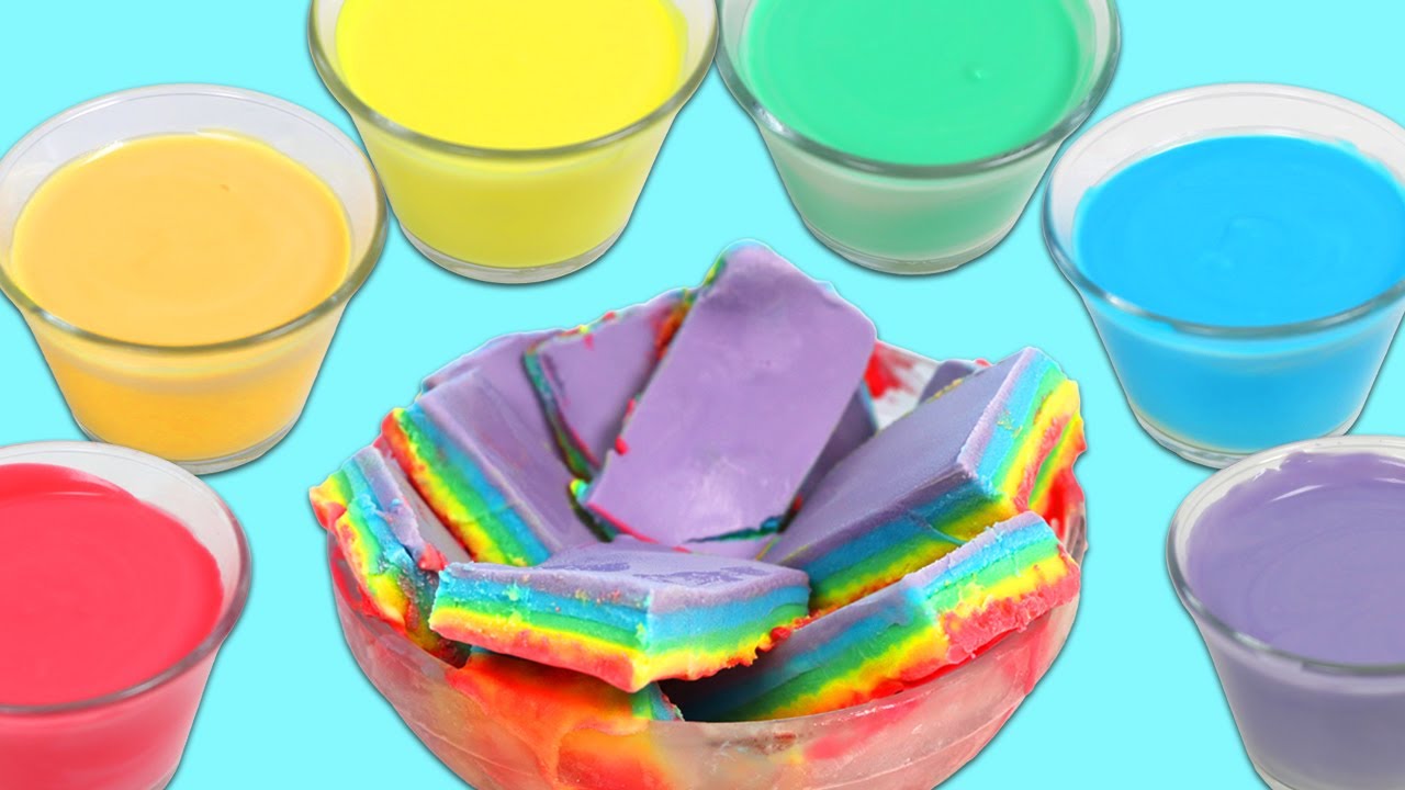 How to Make No Churn Rainbow Ice Cream Bars!