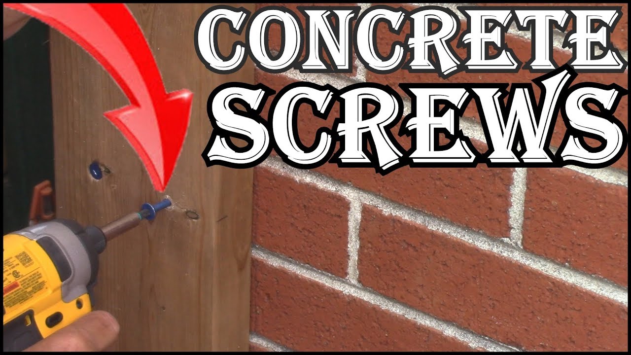How To Screw A  Board To  Brick With  Concrete Screws