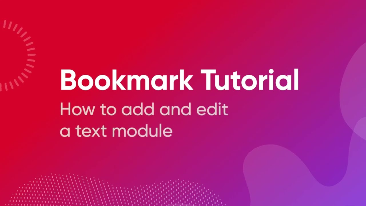 How to Add and Edit a Text Module