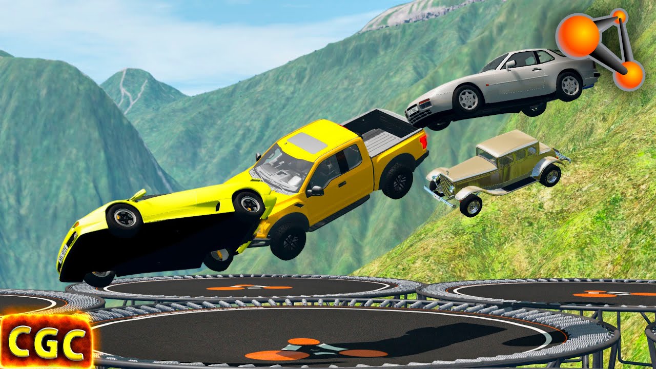 Which car will jump higher on Trampoline BeamNG Drive