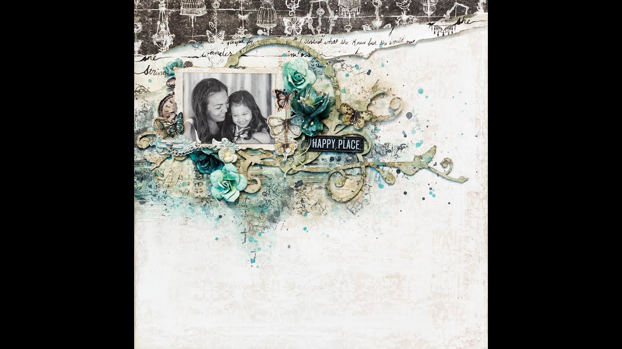 Mixed media layout tutorial.