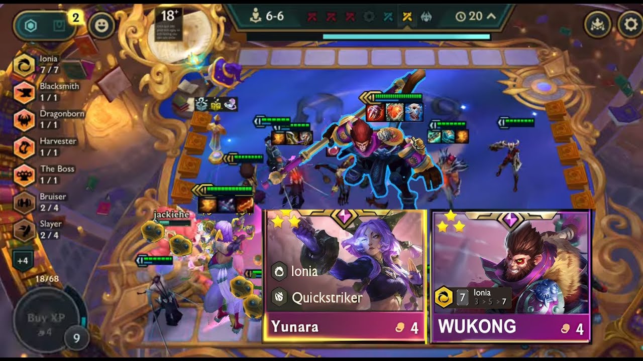 Giáo án Ionia với lõi này lấy top 1 với Yunara và Wukong 3 Star TFT - Ionia