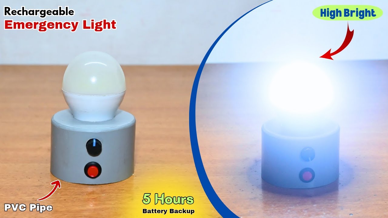 How to Make a Very Powerful Emergency Light | High Bright and Long Time Battery Backup