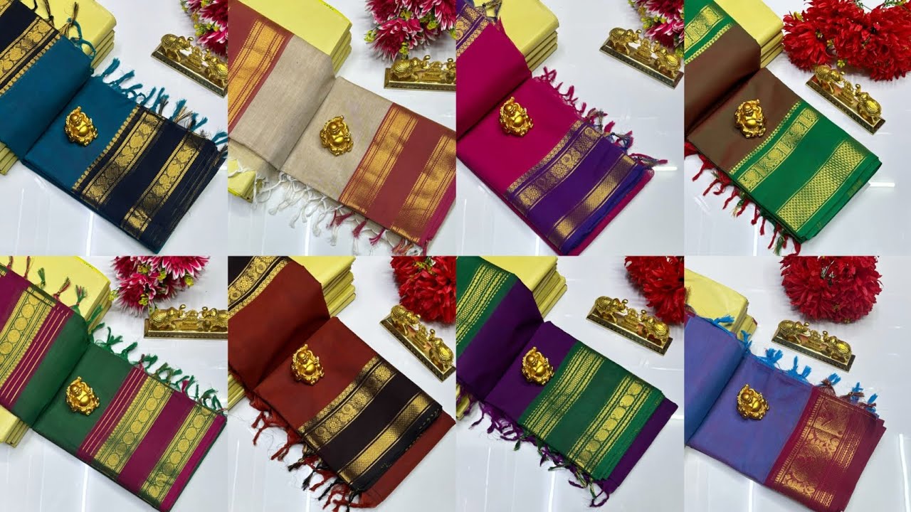 Premium quality 🌹 Kanchicotton saree's ☎️ whatsapp 8695184334 #purecotton #onlineshopping #sarees 