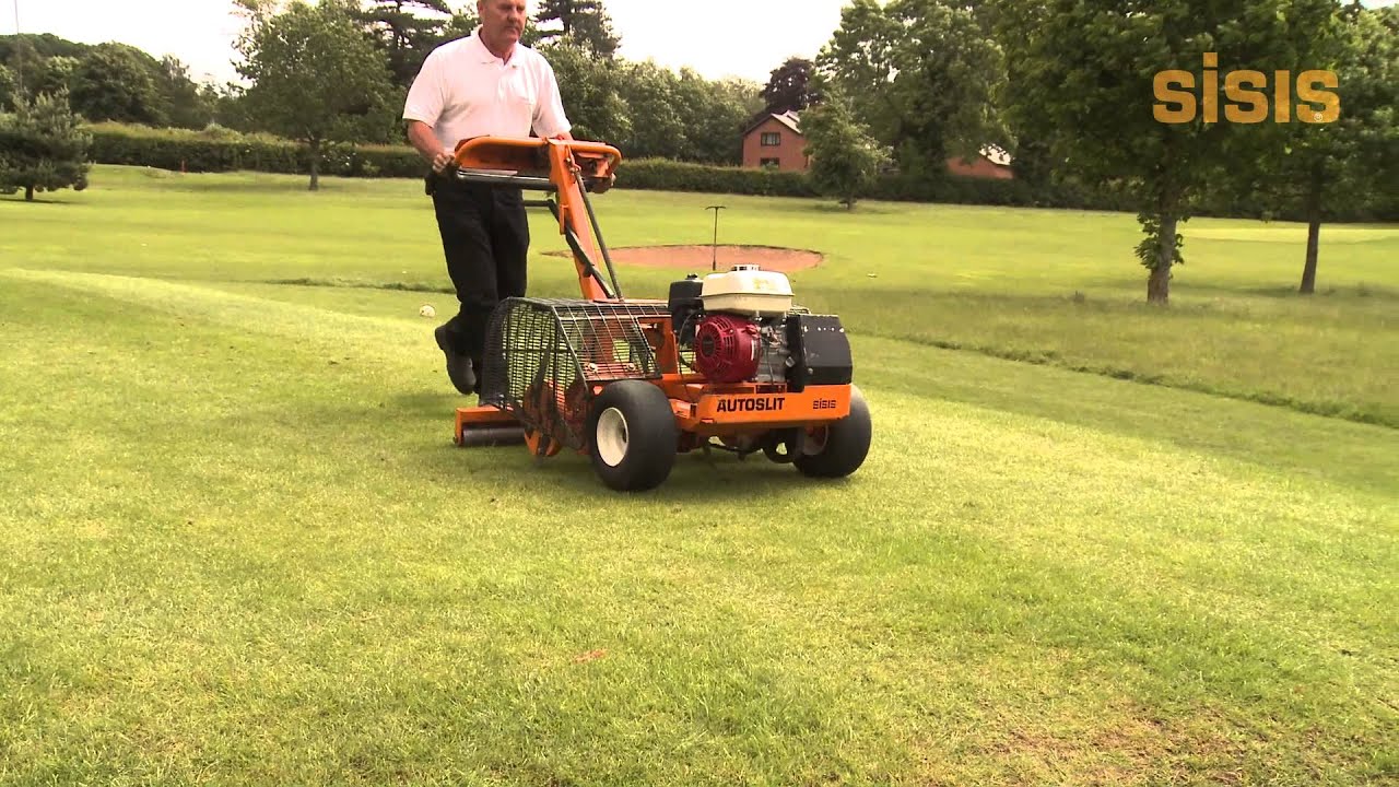 SISIS Autoslit Pedestrian Slitter for Golf Course Maintenance