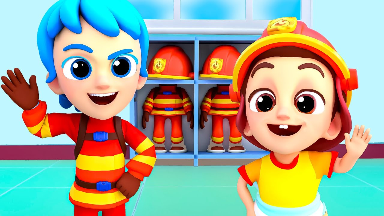 Baby Becomes a Firefighter &ndash; Rescue Color Mission | Kids Songs by Nomad Kids