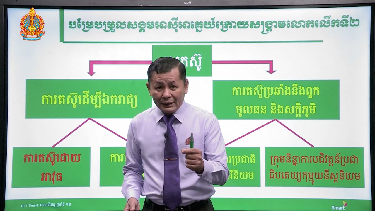 ប្រវត្តិវិទ្យា ថ្នាក់ទី១២ ជំពូក៣ មេរៀន១ ​បម្រែបម្រួលសង្គមអាស៊ីអាគ្នេយ៍ក្រោយសង្គ្រាមលោកលើកទី២ (ភាគ១)