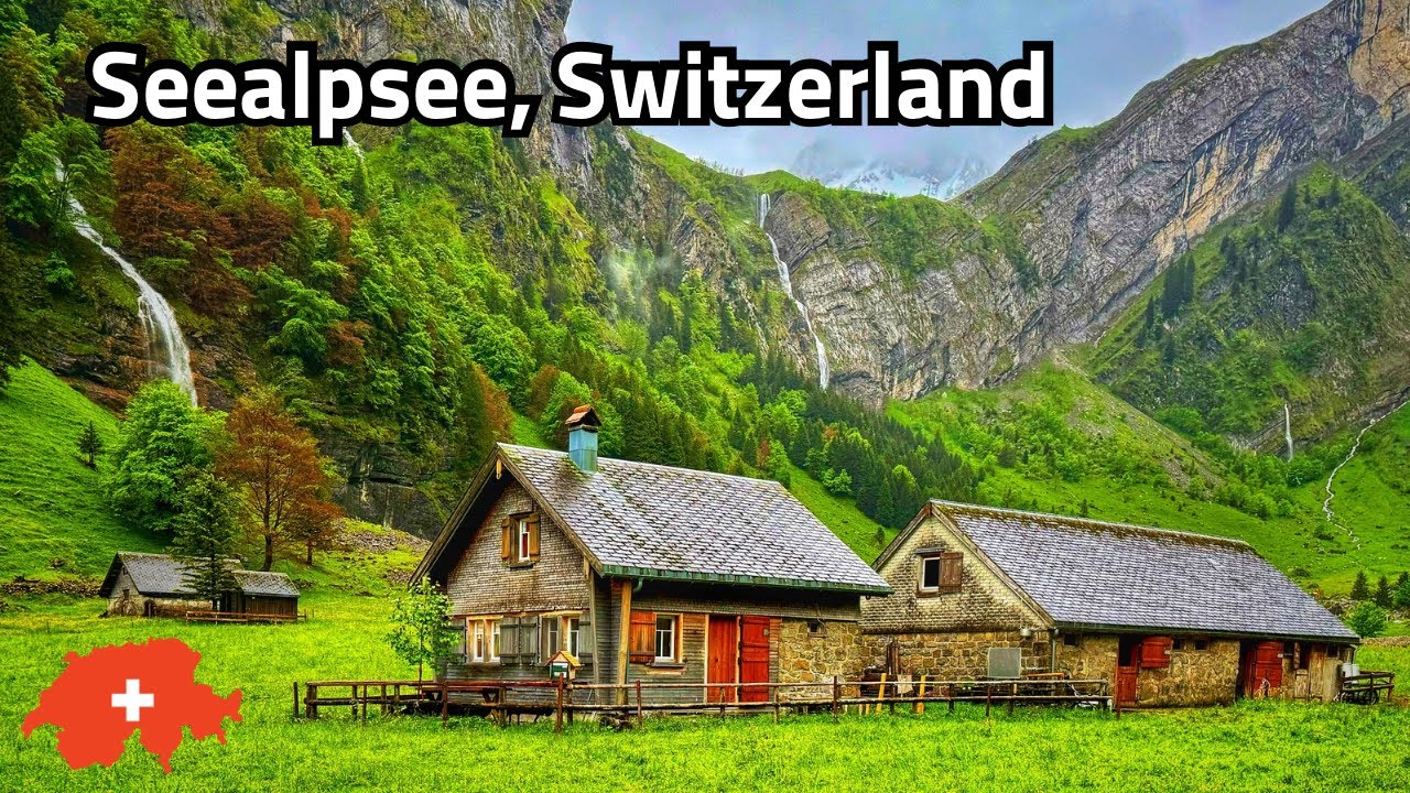 Switzerland - Heavenly places on Earth - Rainy relaxing walk on Seealpsee lake