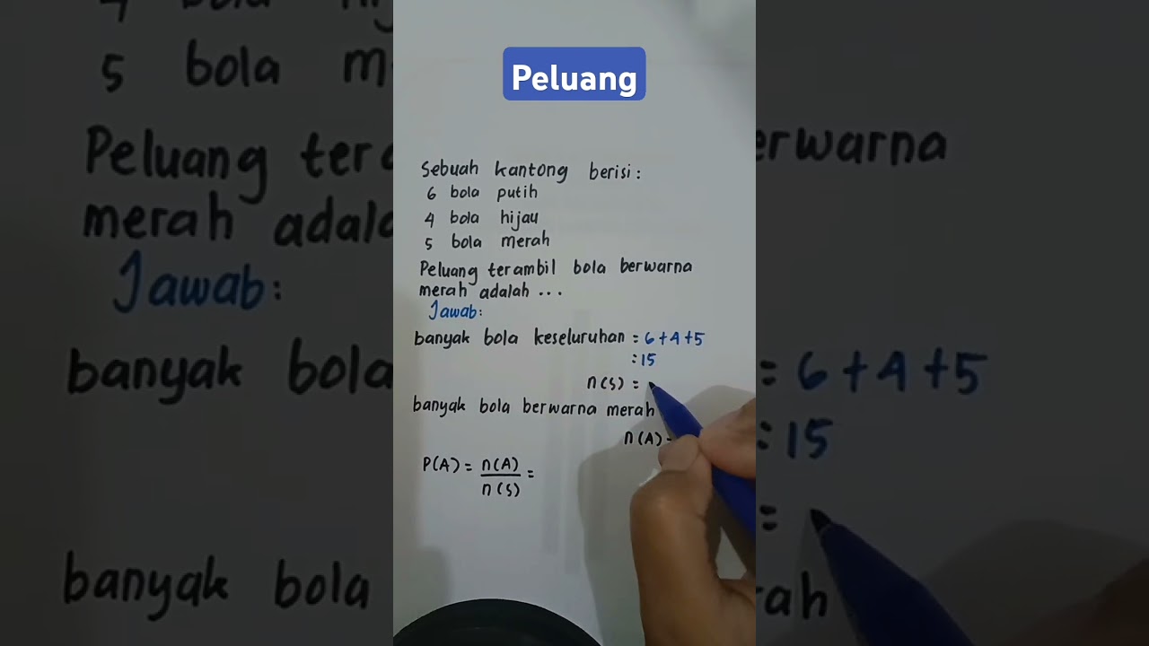 Cara menghitung Peluang  matematika kelas 6#short#matematika