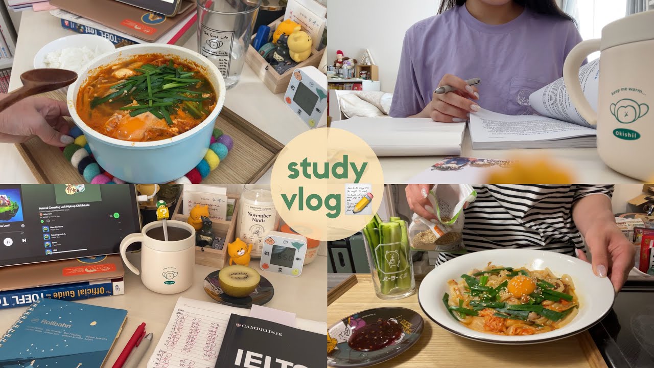 STUDY VLOG🧃勉強と自炊と仕事の詰め込みweek |おすすめ自炊レシピ | lots of cooking🍲