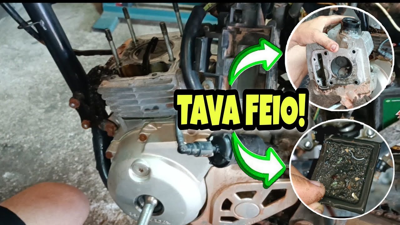 FIZ O MOTOR DE UMA BROS 150 MOTO TAVA SEM COMPRESSÃO, FUMANDO