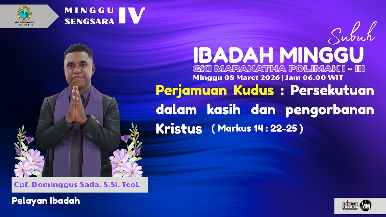 LIVE STREAMING IBADAH MINGGU SUBUH | TANGGAL 8 MARET 2026 | JAM 06.00 WP (Waktu Papua)