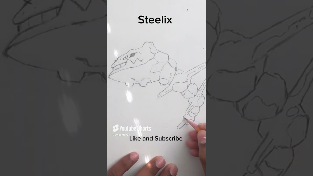 How to draw Steelix #pokemon #drawingguide #art #howtodraw #drawingtutorial #steelix #pokemonart